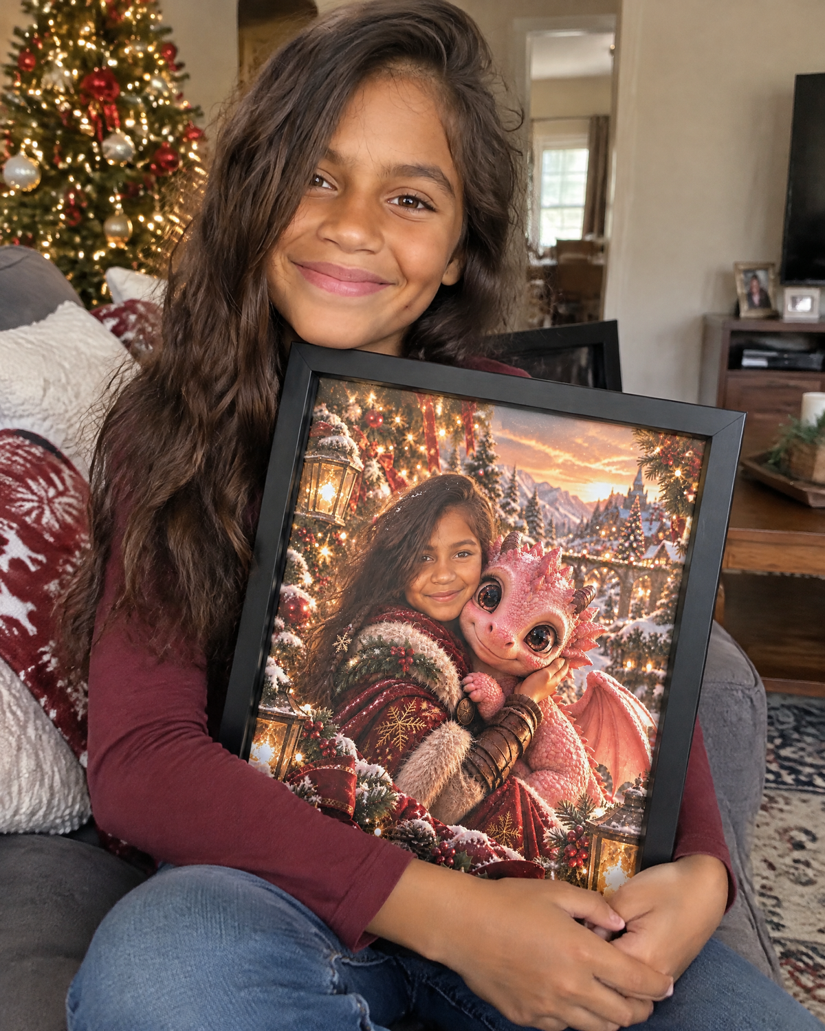 My Dragon & Me™ — Personalized Christmas Portrait