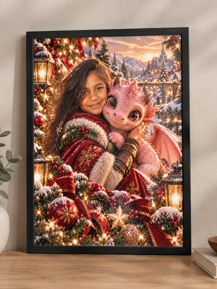My Dragon & Me™ — Personalized Christmas Portrait